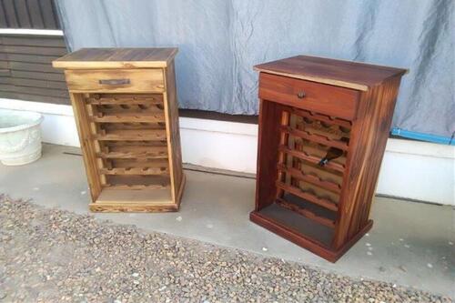 pallet and blackwood wine racks